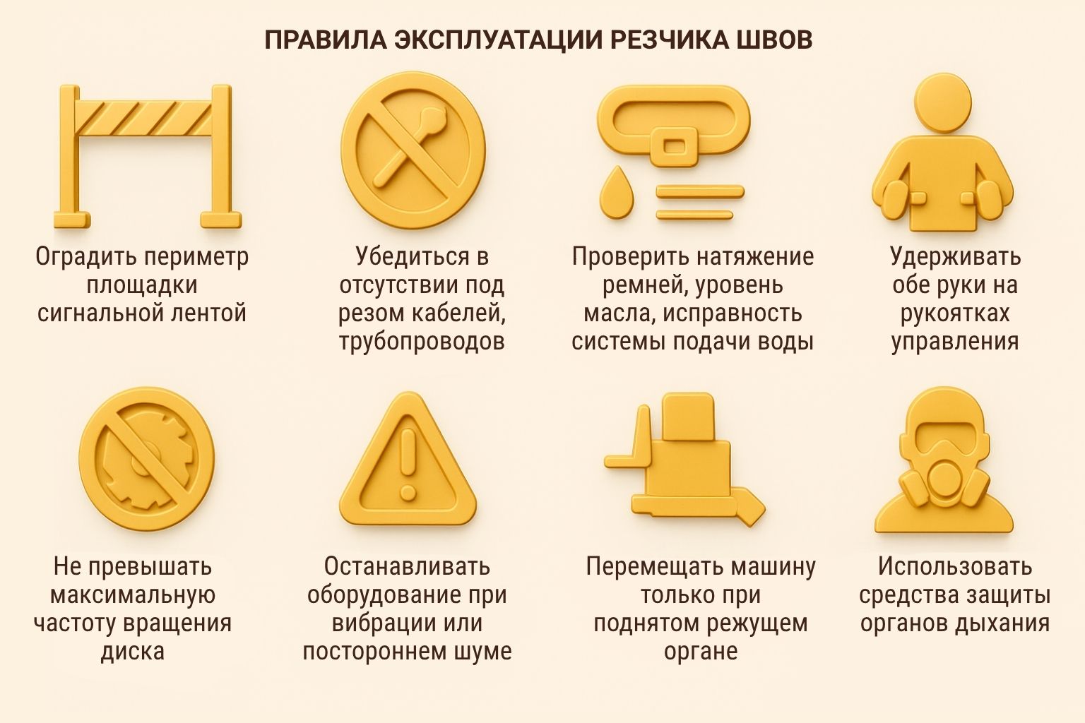 Правила эксплуатации резчика швов