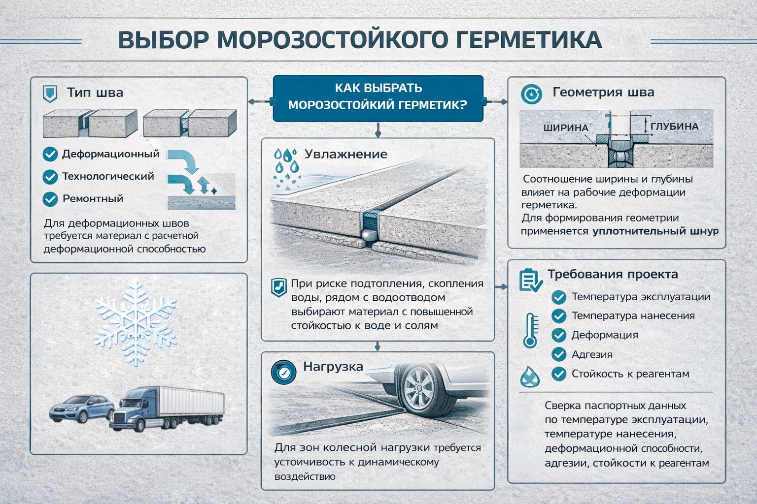 Выбор морозостойкого герметика